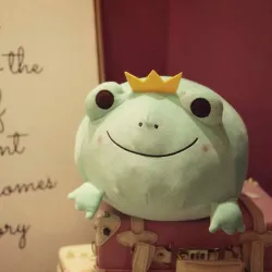 Frog with a crown - plush toy / pillowCuddly toys