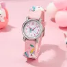 RelojReloj de cuarzo para niños - correa de silicona con unicornio