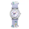 RelojReloj de cuarzo para niños - correa de silicona con unicornio