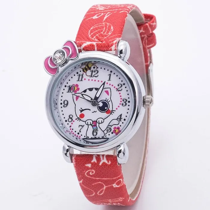 RelojReloj de cuarzo para niños - diseño de gato