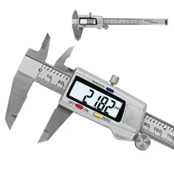 Calibrador150 mm - LCD - pie de rey digital - acero inoxidable - micrómetro electrónico