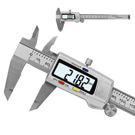 Calibrador150 mm - LCD - pie de rey digital - acero inoxidable - micrómetro electrónico