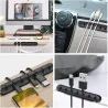 Black silicone cable organizer - with adhesive stickerAdhesives & Tapes