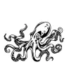 PegatinasEtiqueta engomada del coche - patrón de pulpo