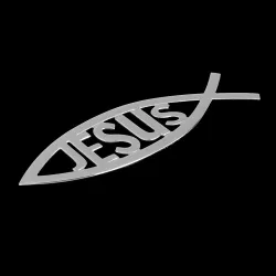 Jesus / fish symbol - car stickerStickers