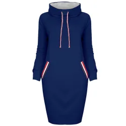 Elegant knee length dress - with turtleneckDresses