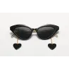 Cat eye style sunglasses - with chain / heartSunglasses