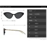 Cat eye style sunglasses - with chain / heartSunglasses