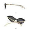 Cat eye style sunglasses - with chain / heartSunglasses