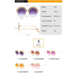 Round rainbow sunglasses - metal frameSunglasses