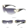 Gafas de solGafas de sol sin montura de moda - bisagra de doble corazón de metal