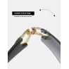 Fashion rimless sunglasses - metal double heart hingeSunglasses