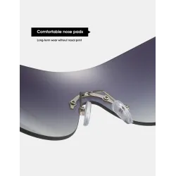 Gafas de solGafas de sol sin montura de moda - bisagra de doble corazón de metal