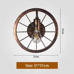ApliquesRueda industrial vintage - lámpara de pared