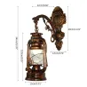 ApliquesLámpara de pared LED vintage - linterna de hierro