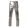 Fashionable shiny metallic pantsPants
