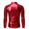 Shiny metallic long sleeve shirt - with sequins decorationsT-shirts
