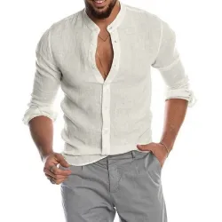 Classic long sleeve linen shirtT-shirts
