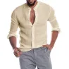 CamisetasCamisa clásica de lino de manga larga