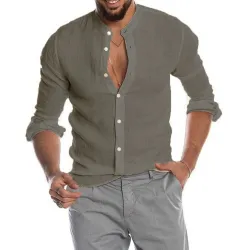 Classic long sleeve linen shirtT-shirts
