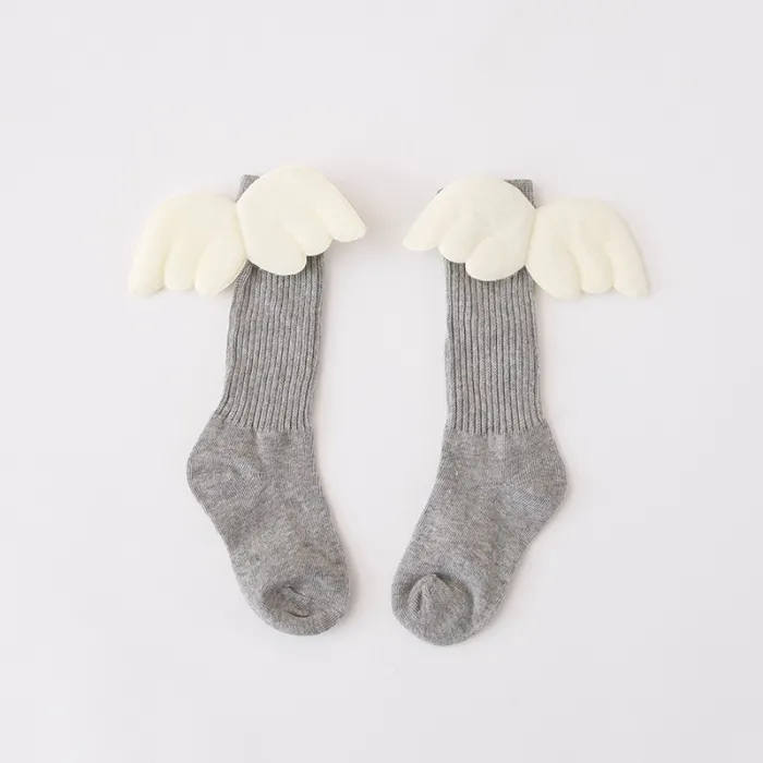 Long cotton socks - with angel wingsClothing