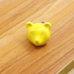 MueblesOso de cerámica 3D - tiradores para muebles - pomos