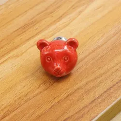 MueblesOso de cerámica 3D - tiradores para muebles - pomos