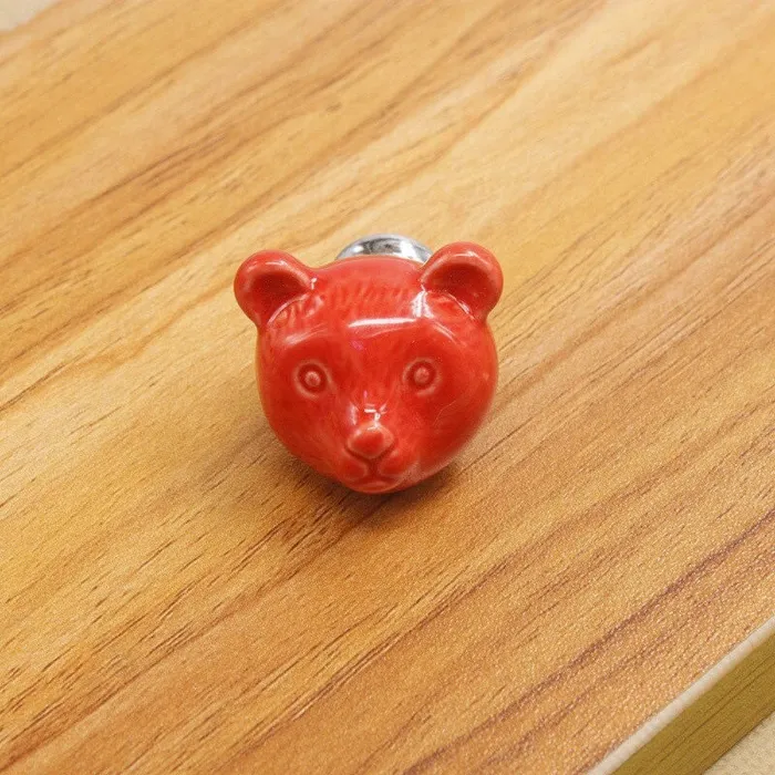MueblesOso de cerámica 3D - tiradores para muebles - pomos