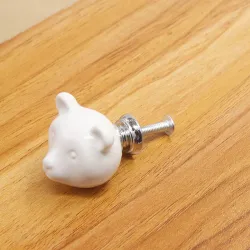 MueblesOso de cerámica 3D - tiradores para muebles - pomos