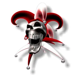 PegatinasJoker calavera plateada - pegatina de vinilo para coche