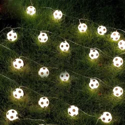 Día de San ValentínGuirnalda de cuerdas LED - con balones de fútbol - alimentado por USB