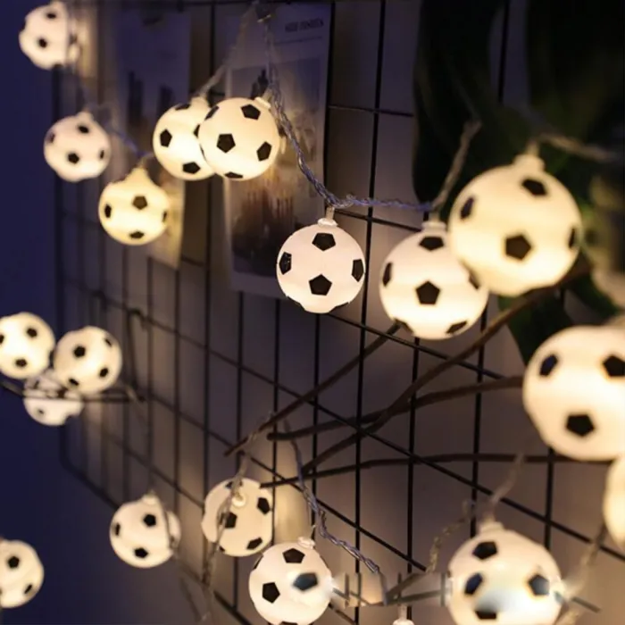 LED string garland - with footballs - USB poweredValentine's day