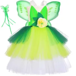 DisfracesDisfraz de hada - vestido verde - con alas
