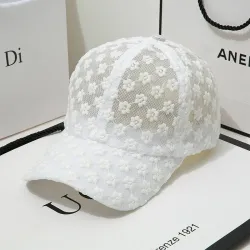 Summer baseball cap - flowery laceHats & Caps