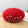 Sombreros & gorrasBoina de punto de lana - con perlas / cristales