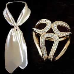 Crystal scarf clip - buckleBrooches