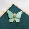 BrochesMariposa de concha con perla - broche