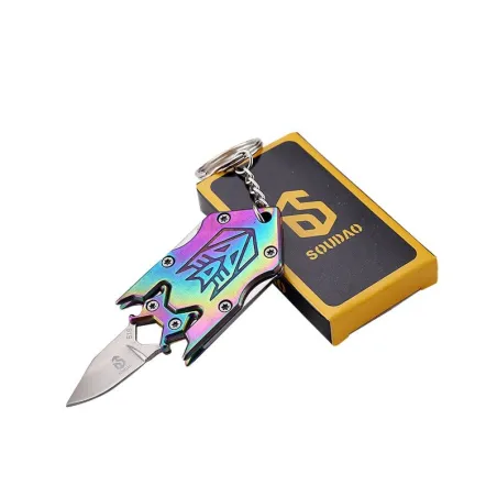 Cuchillos & multitoolsMini navaja plegable - con llavero - acero inoxidable