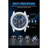 RelojesLIGE - reloj de cuarzo de lujo - luminoso - acero inoxidable - resistente al agua - oro rosa / negro