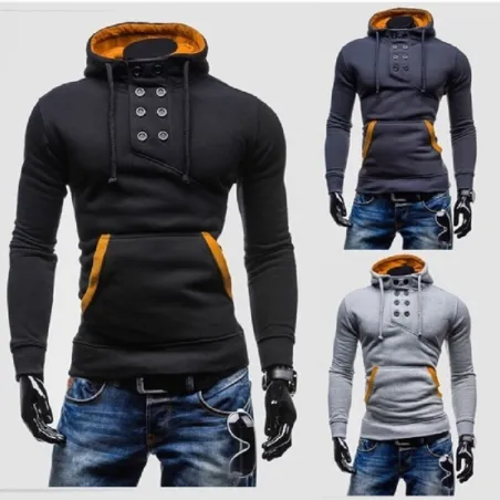 Hoodies & SudaderaCálida sudadera con capucha - con botones en el cuello