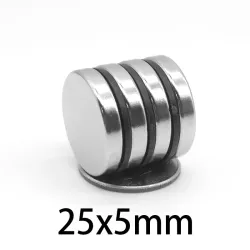 N35N35 - imán de neodimio - disco fuerte - 25 mm * 5 mm