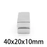 N35 - neodymium magnet - strong rectangular block - 40mm * 20mm * 10mmN35