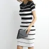 Vintage knitted striped dressDresses
