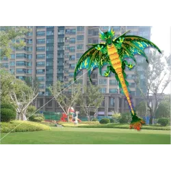 CometaPterosaurio 3D - dinosaurio verde - cometa - con línea de 100 m
