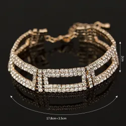 PulseraElegante pulsera ancha de cristal