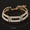 PulseraElegante pulsera ancha de cristal