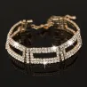 PulseraElegante pulsera ancha de cristal