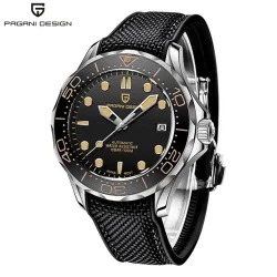 RelojesPAGANI DESIGN - reloj automático de moda - correa de nailon - negro