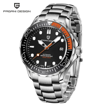 RelojesPAGANI DESIGN - reloj automático de moda - acero inoxidable - naranja