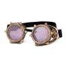 Gafas de solGafas redondas steampunk / vintage - lentes removibles / malla metálica